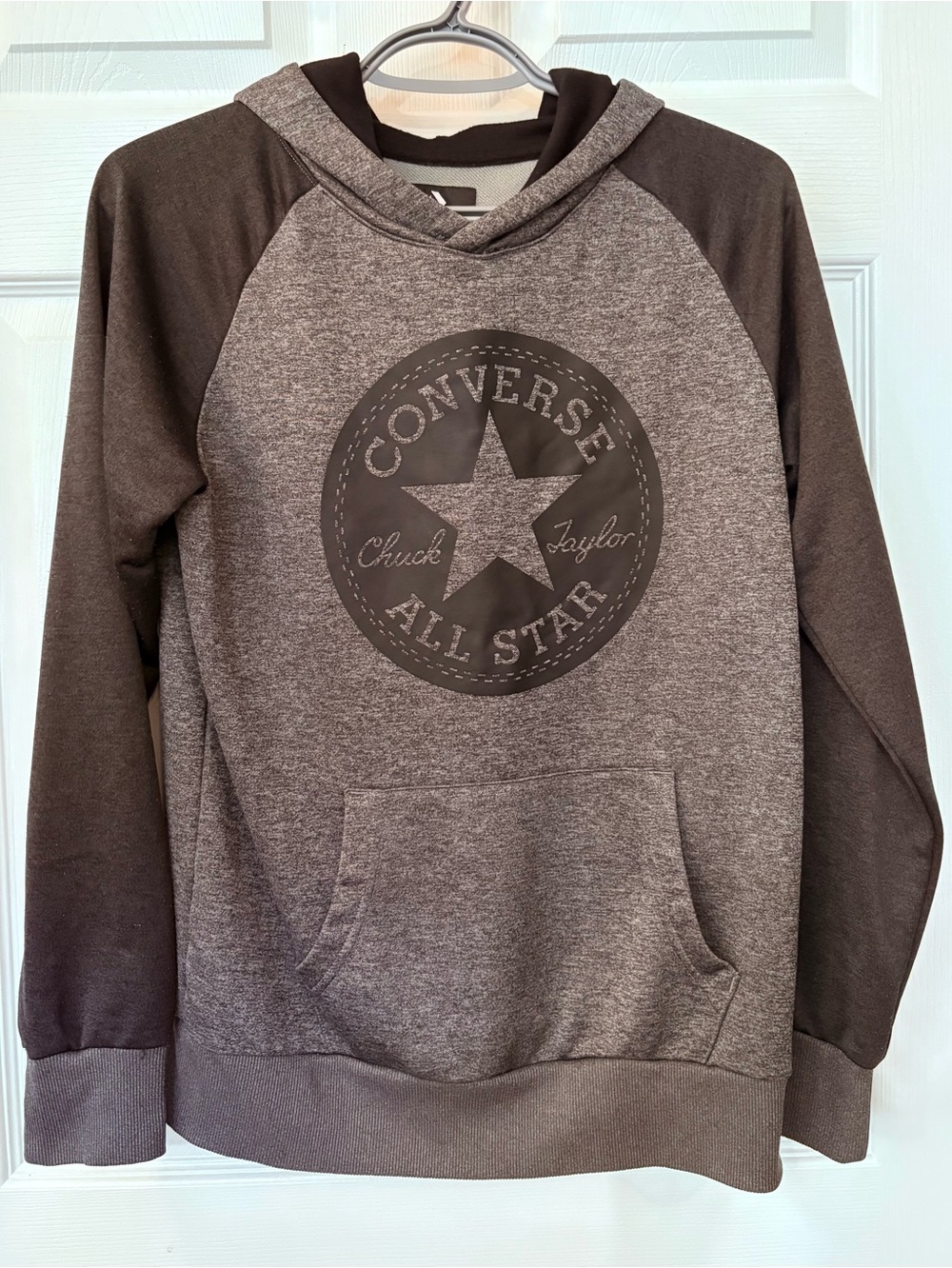 Converse Youth Gray Two-Tone All Star Hoodie Size XL